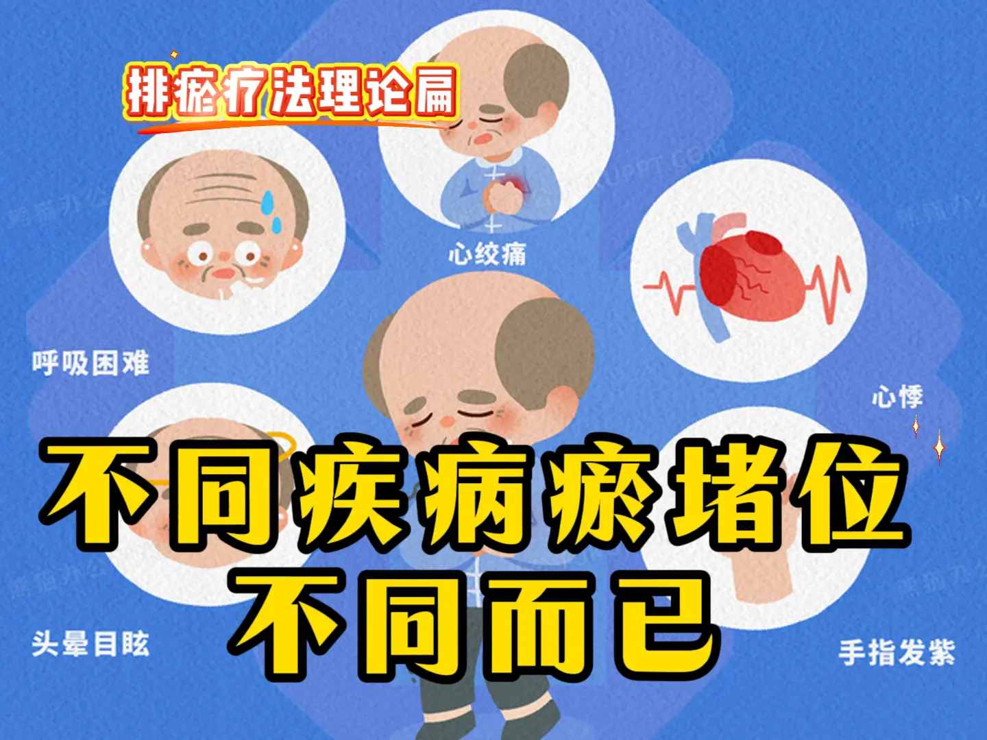 8 不同疾病瘀堵位不同而已-中医排瘀疗法